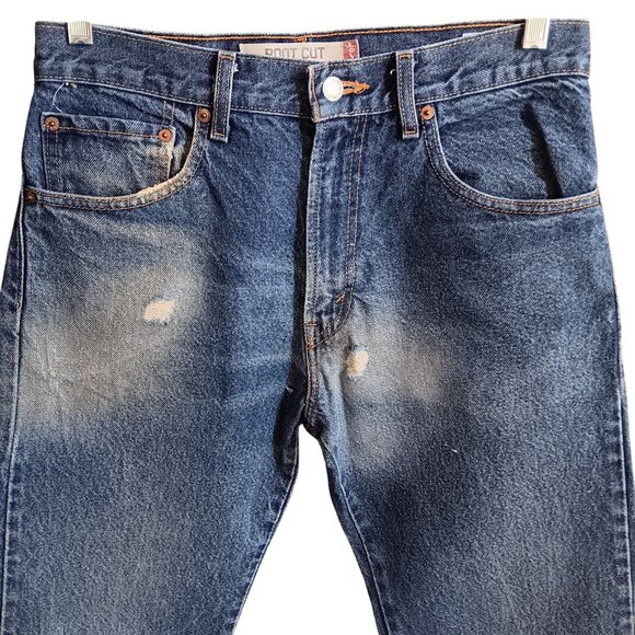 Levi's 517 jeans 32x36 Tag Trashed 1OF1 Distress Raw Denim Disaster - Picture 1 of 8